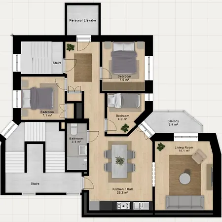 Sanders Shield - 3 Bedroom With Balcony Apartment *
